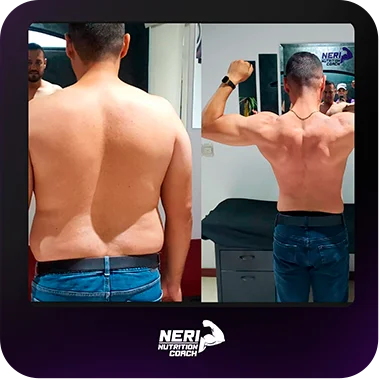 Antes y después de un paciente de Neri Nutrition Coach