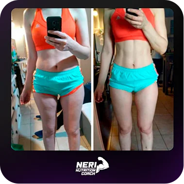 Antes y después de un paciente de Neri Nutrition Coach